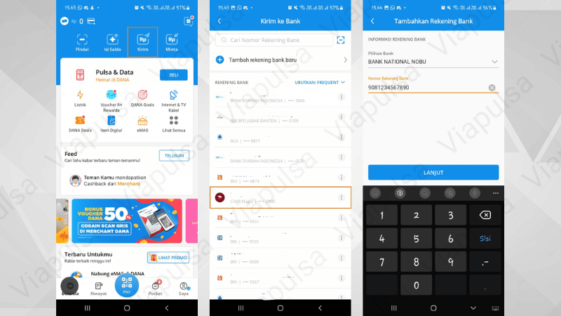 Cara Transfer Dana ke Ovo dengan Fitur Kirim Langkah-langkah Transfer Dana ke Ovo dengan Fitur Kirim