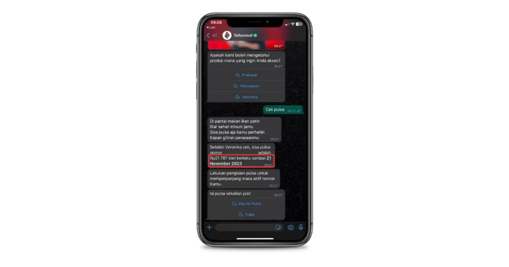 Cek pulsa Cek pulsa