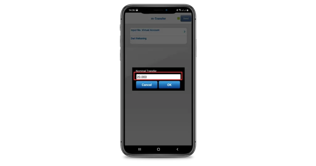 Masukkan nominal transfer ShopeePay