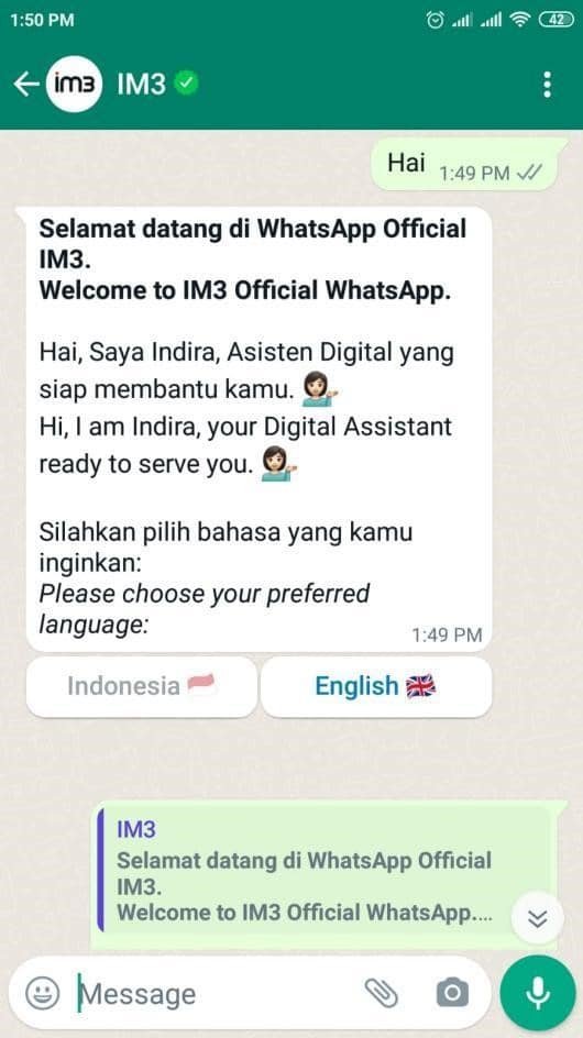 Cara Daftar Paket Internet Indosat via WhatsApp