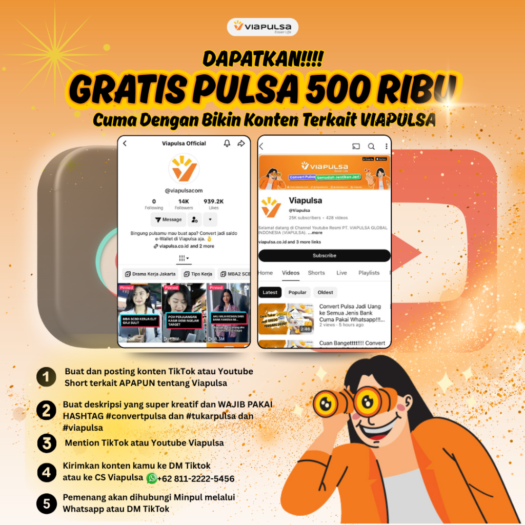 Pulsa Gratis dari Viapulsa: Hadiah 500 Ribu untuk Konten Viral 1 2 2